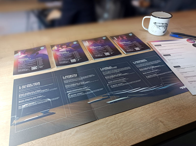 Les éléments de jeu utilisé pour un atelier eSqwad.